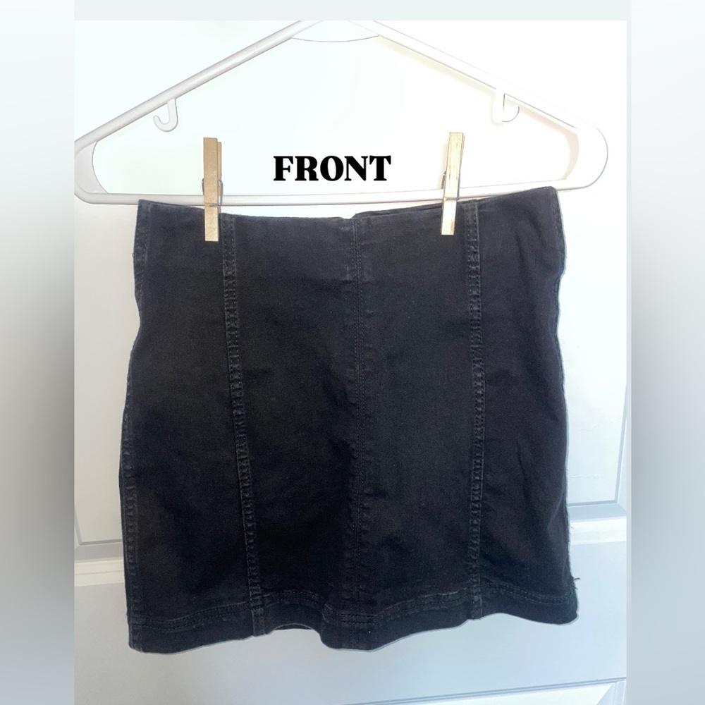 Wild Fable Black Denim Skirt, 4